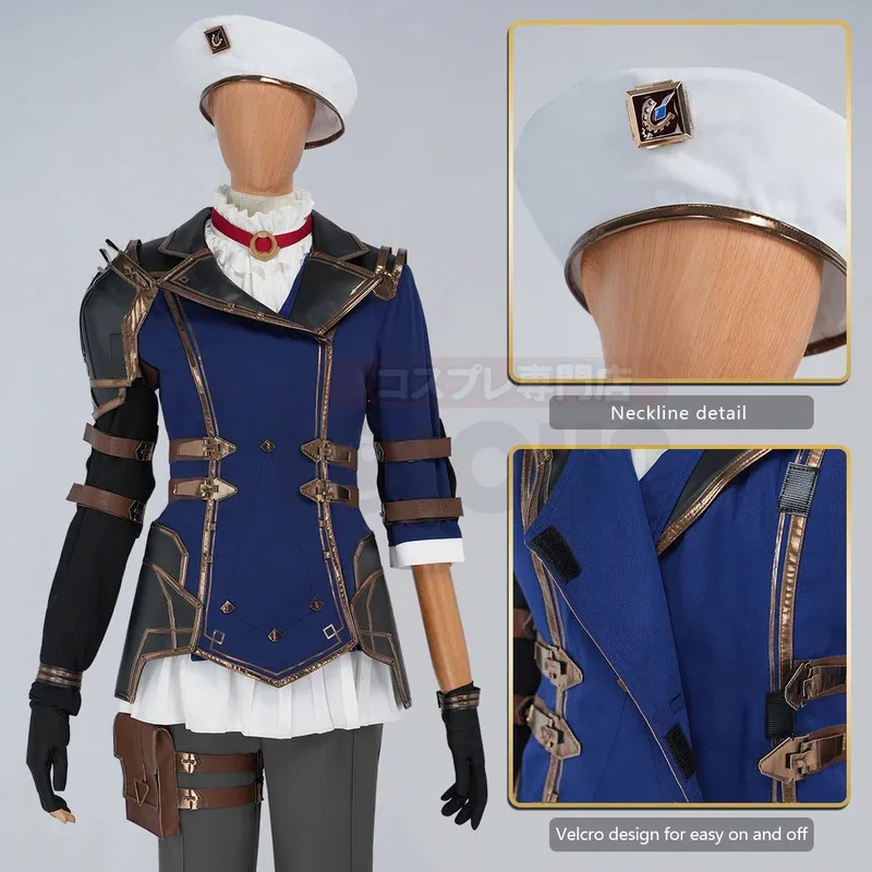HOLOUN LOL Temporada 2 juego Caitlyn Kiramman Cosplay disfraz uniforme pantalones chaqueta Halloween regalo de Navidad Cos convención