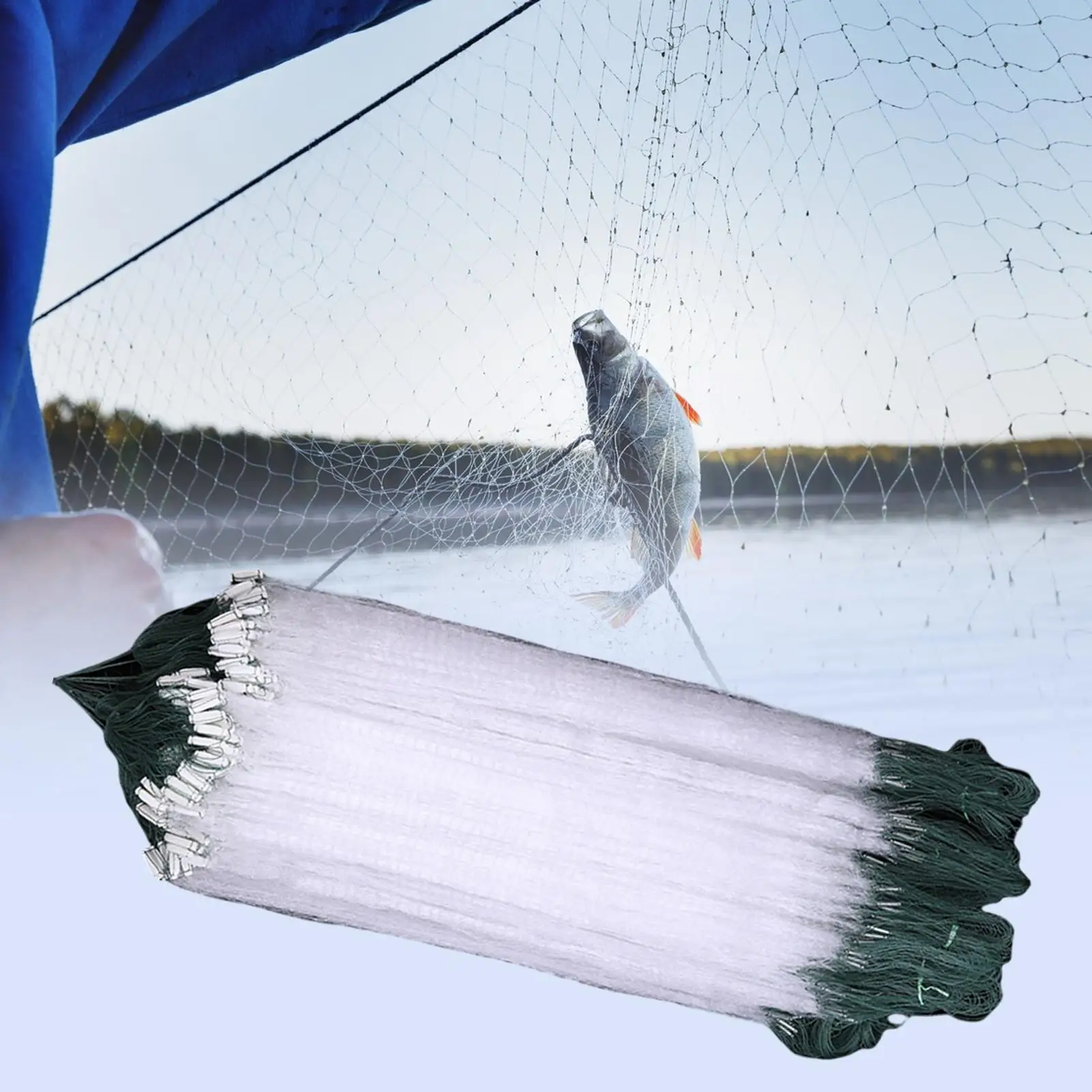 Netz-Fischfalle, tragbare, faltbare Fischernetze, effiziente, multifunktionale Süß- und Salzwasser-Zubehörteile für Anfänger und Erwachsene – Detail 5