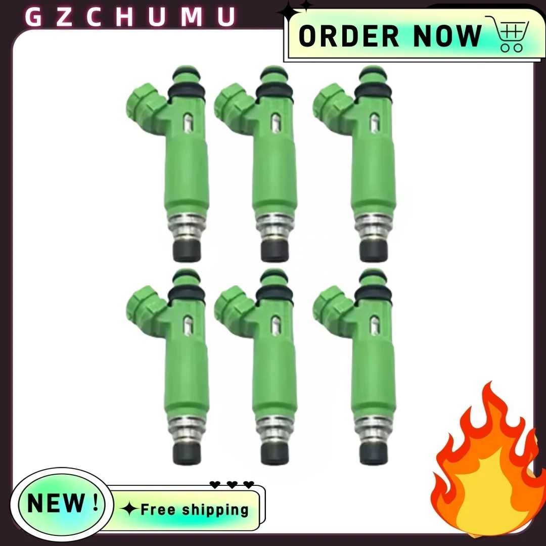

6Pcs/Lot High Quality Fuel Injectors 195500-3170 1955003170 MD332733 for Mitsubishi Montero Sport 3.0L 6G72 1998-2003