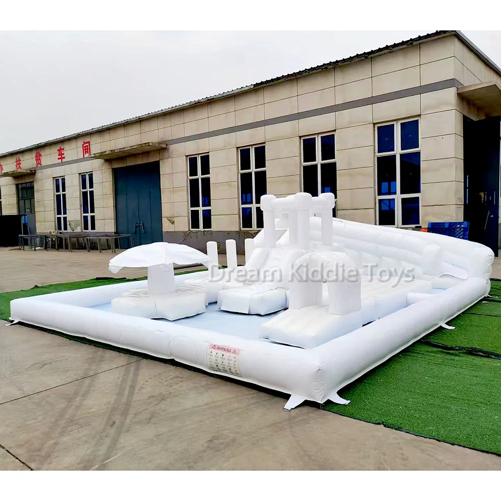 الباستيل PVC في الهواء الطلق نفخ بركة الشريحة لينة معدات اللعب ملعب للأطفال المياه الشريحة بركة عقبة الدورة