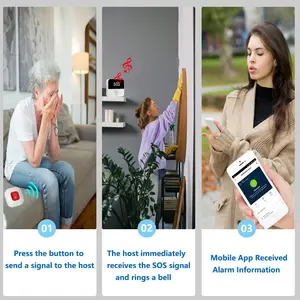 Drahtloser SOS-Notfallknopf für ältere Wi-Fi-Pager-Pager-Alert-Alarmsystem für ältere Patienten zu Hause 10 Hauptverkaufskalltaste - №1