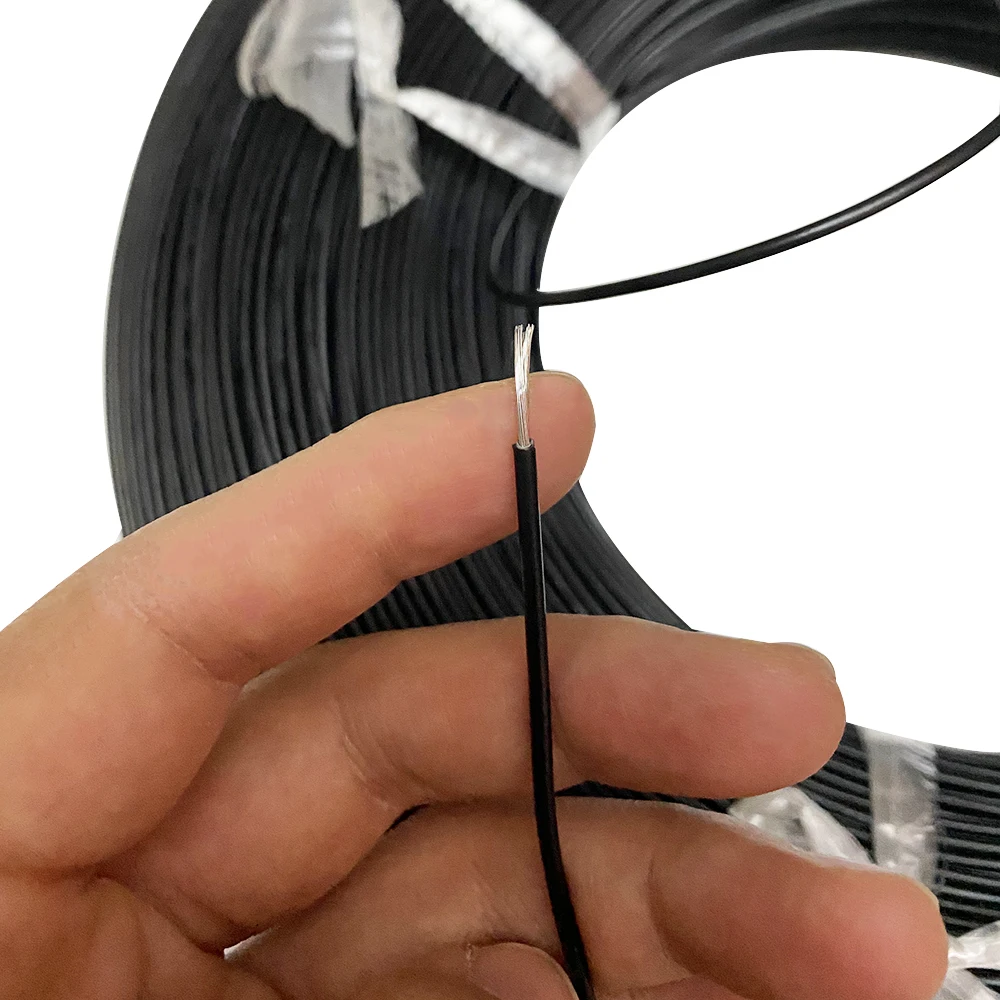 20 AWG Electrical Cable Internal Connection Wire for Electronic Equipment OD 1.8mm Black PVC Stranded Tinnd Copper Wire