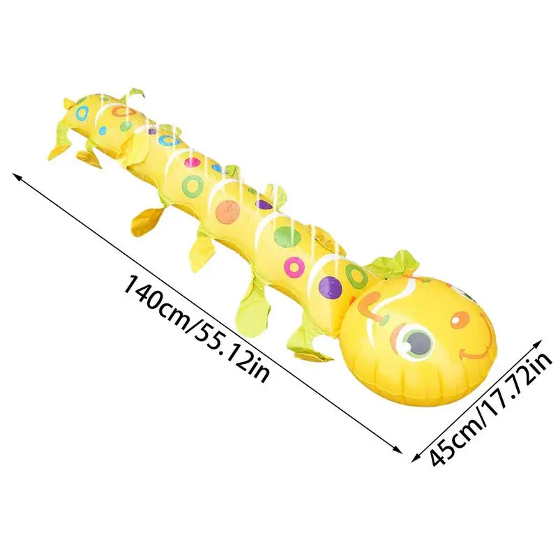 Caterpillar sprinkler caterpillar soaker sprinkler brinquedo de água ao ar livre jogo de pulverização para crianças meninos meninas jardim piscina festa