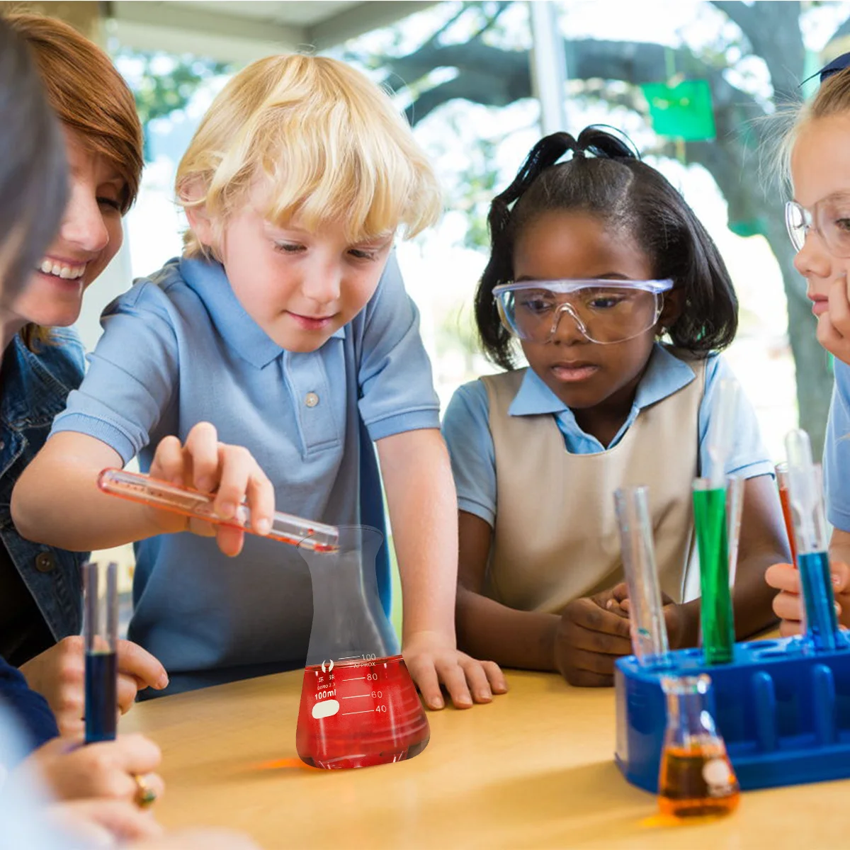 

Conical Flask Laboratory Glassware Chemistry with Stopper Flasks Erlenmeyer Test Tubes