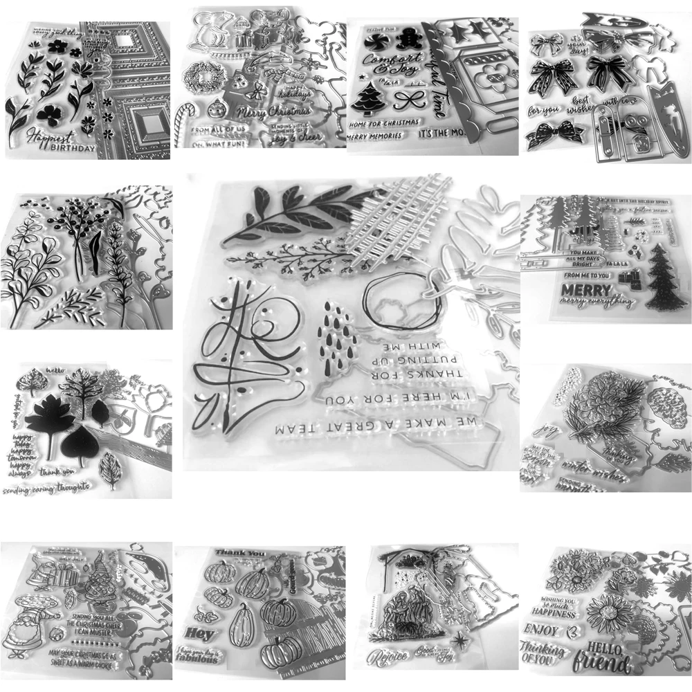 Noel Home Mice Clear Stamp And Dies New Arrives For Scrapbooking Winter Decorate Card Making Scrapbook Material Craft Supplies