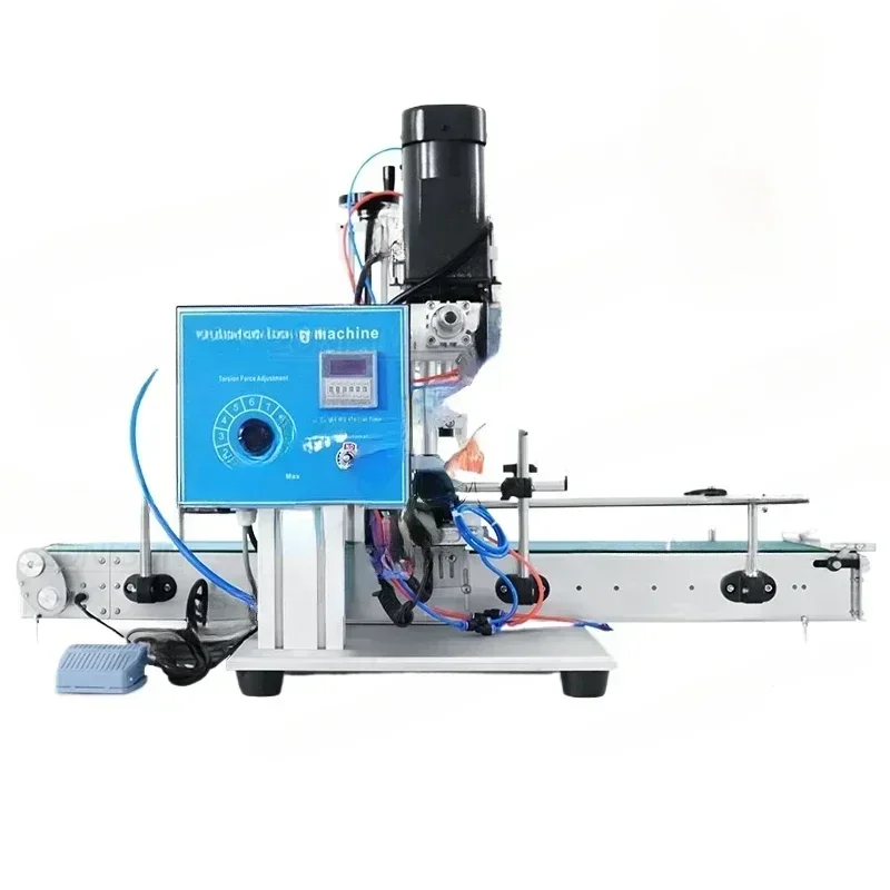ZS-XG6100C Automatic Bottle Capping Srew Top Spray Cap Twist Glass Dropper Member Conveyer Line.