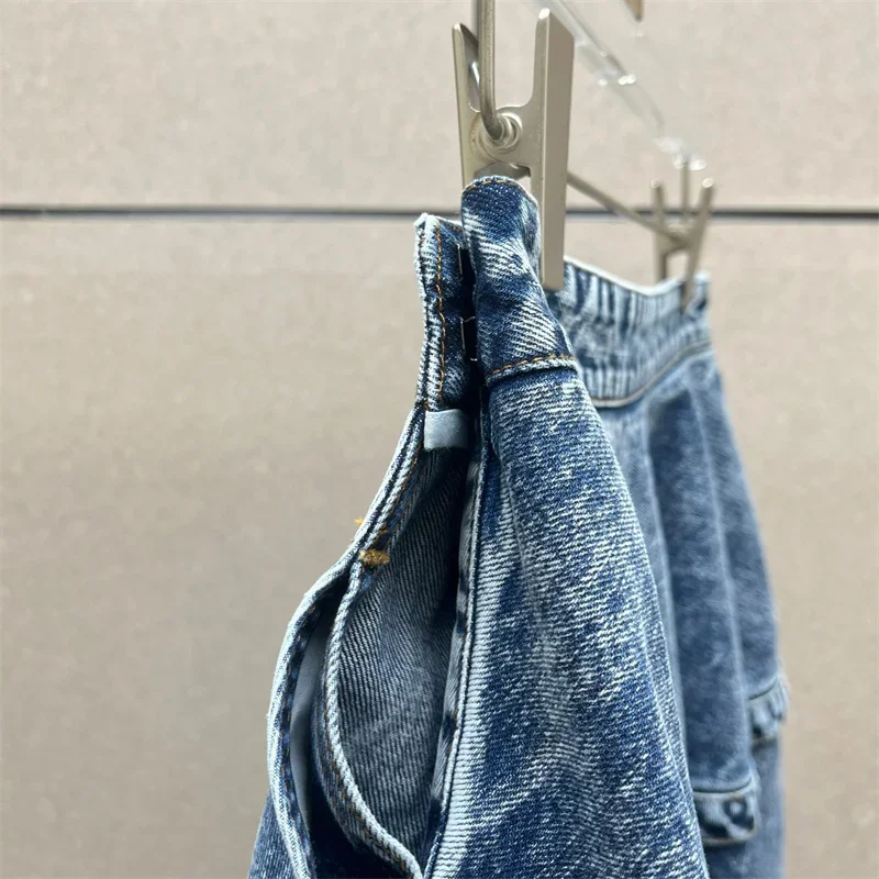 Women's jeans New retro washed women's pants for summer 2025 y2k pure cotton straight leg pants Low waist loose wide leg pants