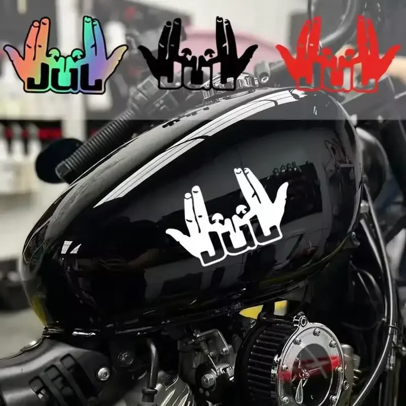 

5 шт. забавных водонепроницаемых наклеек JUL для мотоциклов, велосипедов, шлемов, скутеров, обтекателей, топливных баков, кофров, виниловые наклейки DIY