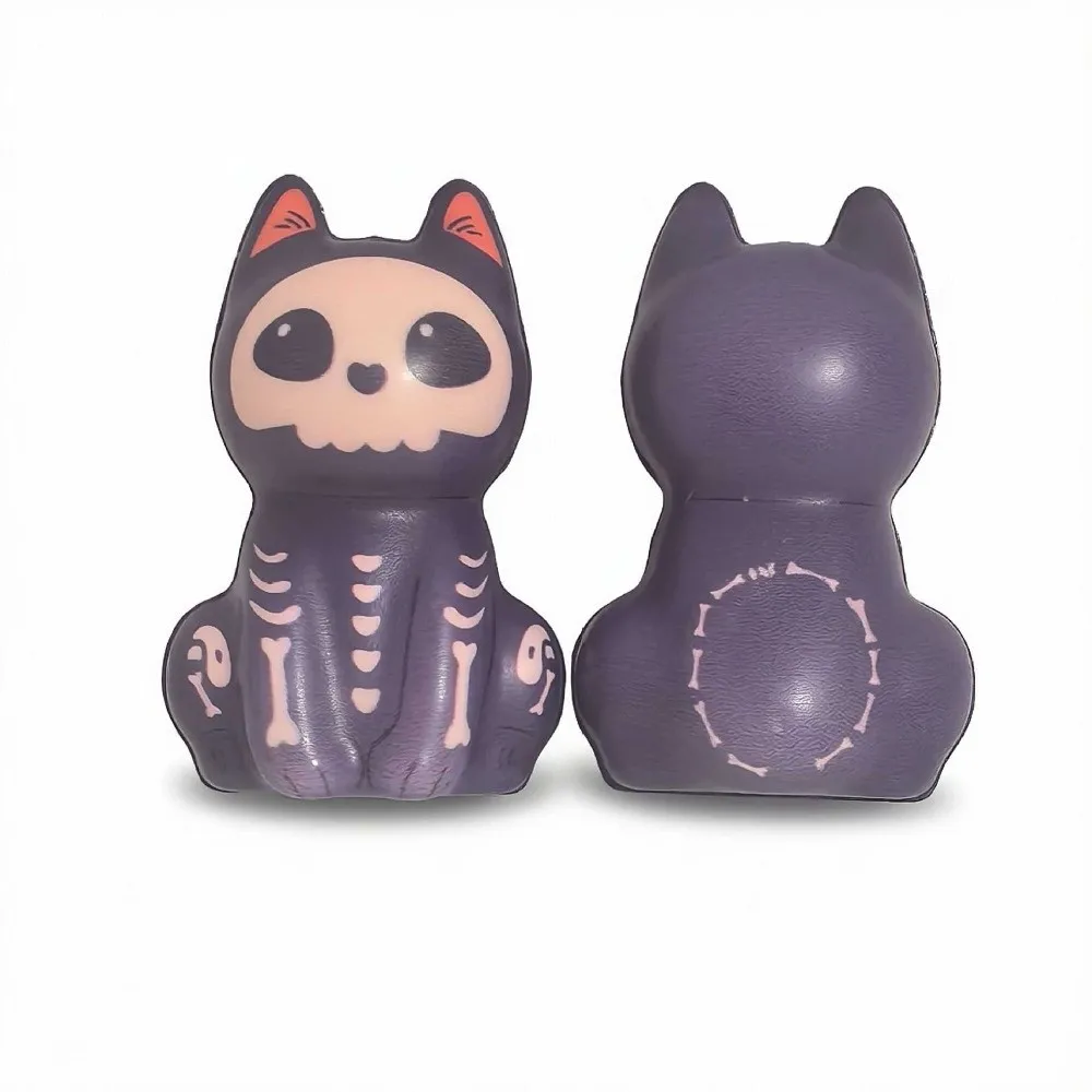 Slow Resbound Halloween Squishy Slow Rising Witch Devil Reduce Pressure Skeleton Cat Mini Halloween Fidget Halloween Party