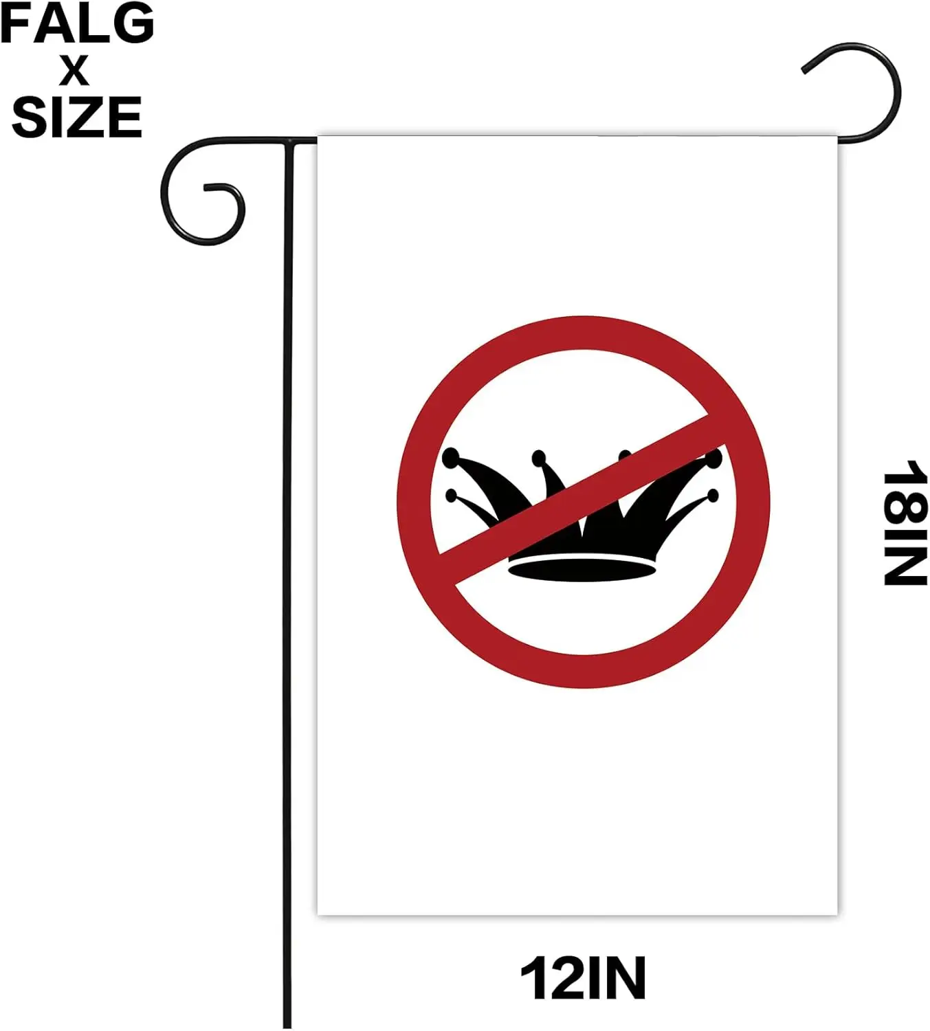 No Kings in America White Color Garden Flag, Patriotic Eagle Design, 12 x 18 inches, Not Include Flag Pole MME UUV HHM UUX