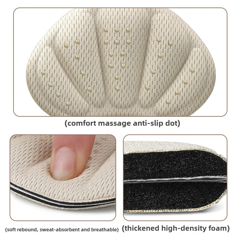 2/4 قطعة وسادة كعب الإسفنج أحذية رياضية منصات حماية الكعب الحذاء حجم المخفض نصف وسادة كعب إدراج T-شكل حذاء وسادة العناية بالقدم #3