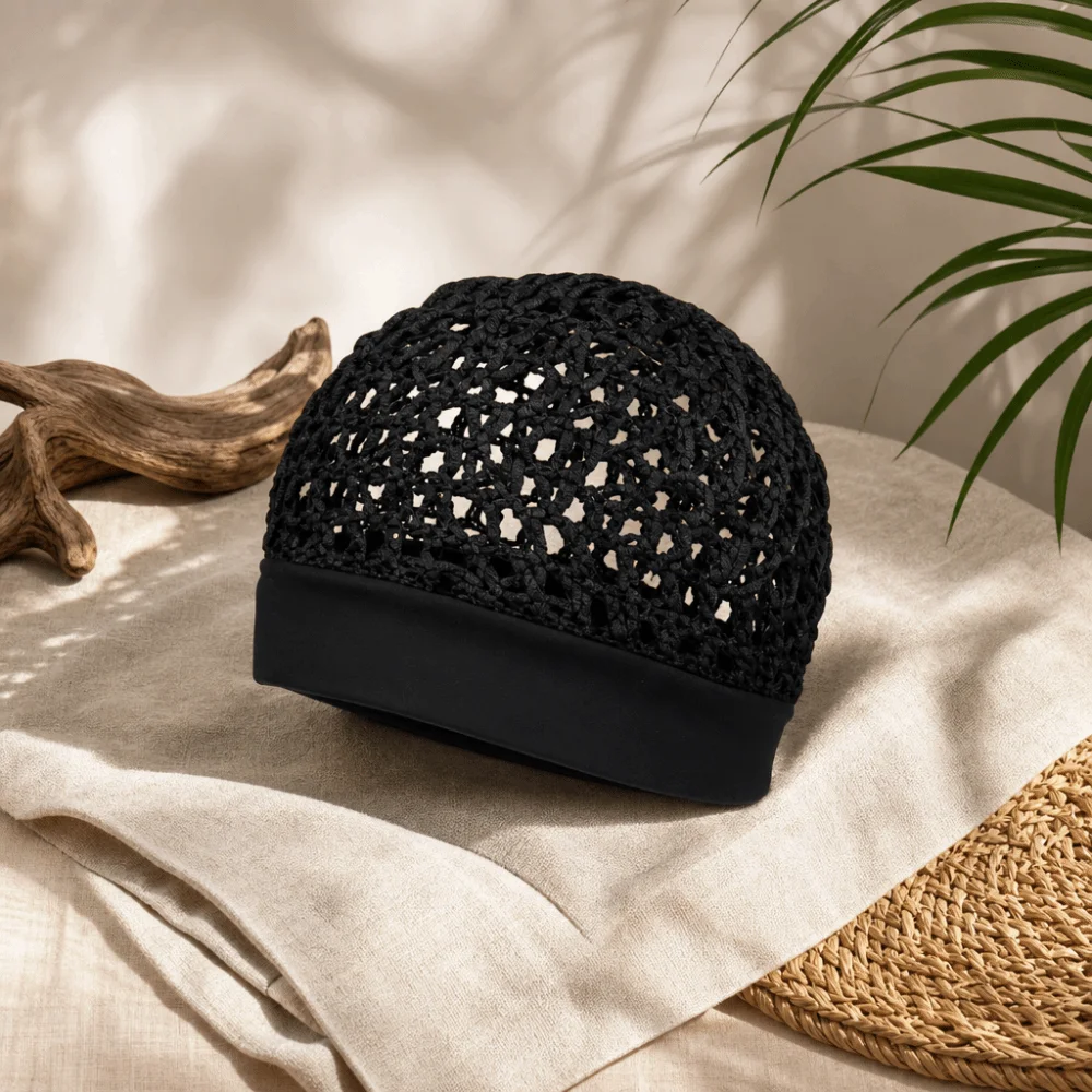 Beauty Accessories Crochet Mesh Hair Net Hollow Out Mesh Wig Cap Ultra-Wide Band Stretchy Hair Bonnet Beauty Accessories