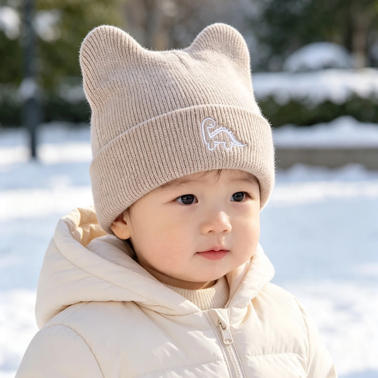 Knit Beanie Hat Warm - Kids Cute Cat Ear Knit Hat