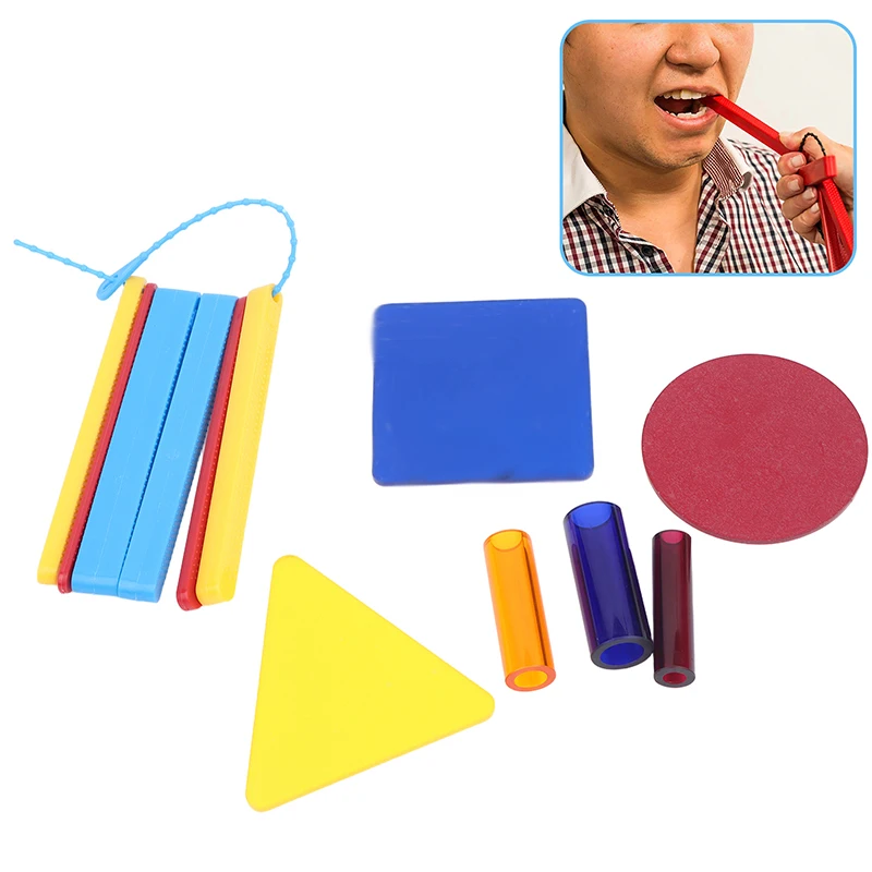 Professional Jaw Dental Bite Blocks Exerciser Tongue Muscle Trainer Sensory Speech Training Tool