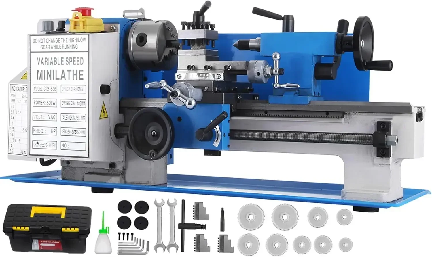 

BestsellerMetal Lathe 7" x 14",Mini Metal 0-2500 RPM Variable Speed,Mini with 4" 3-jaw Chuck,Bench Top Metal Lathe
