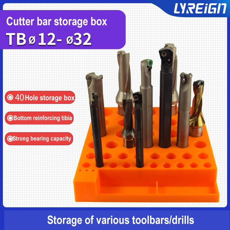 84 Holes Multifunctional Thickened Milling Cutter Reamer Drill Bit Storage Box Tool Accessories Organizer