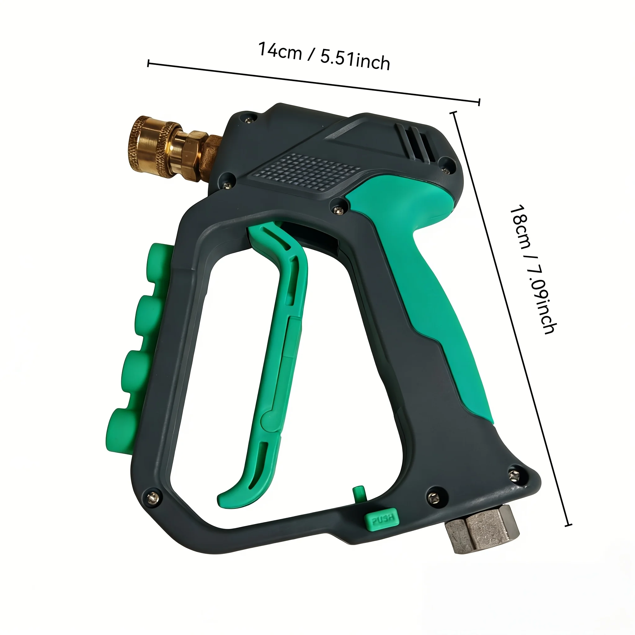 High Pressure Washer Gun with 4 Color Nozzles, M22 14mm & 3/8