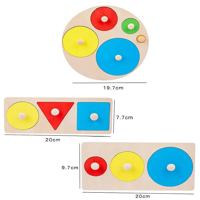 Деревянная доска-сортировщик Монтессори, разноцветные геометрические игрушки с зубцами, Детская развивающая игрушка