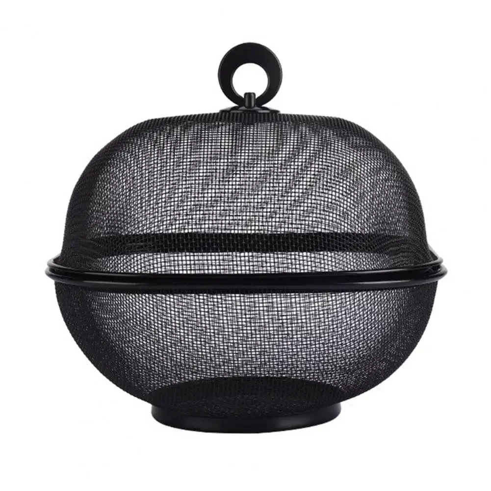 Mesh Fruit Basket with Lid Prevent Fly Stainless Steel Kitchen Drain Basket Vegetables Fruit Holder Kitchen Supplies 그물코 과일 바구니