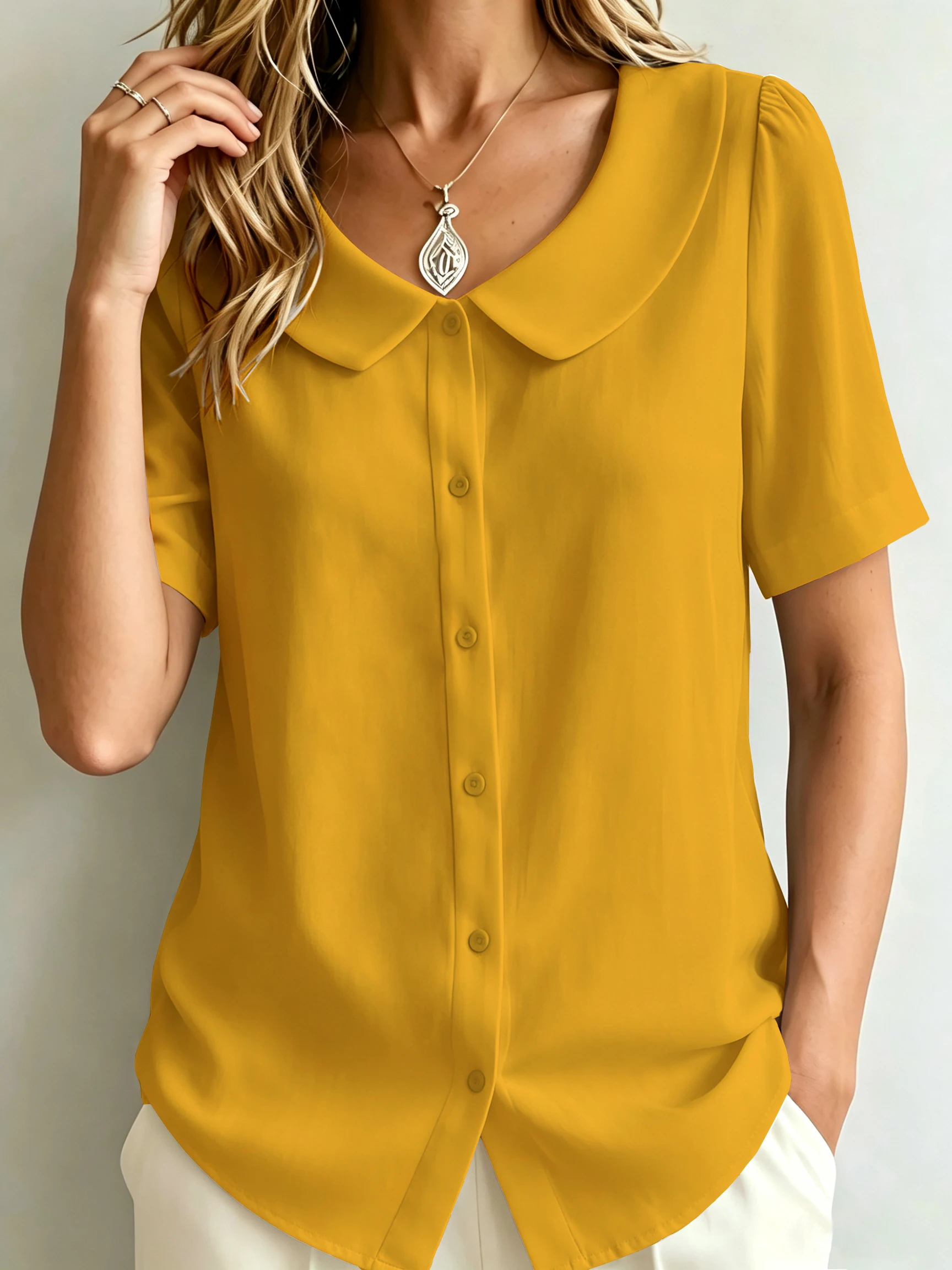 Elegante Damenbluse im lässigen Stil – Perfekt für den Wochenendurlaub – Detail 1