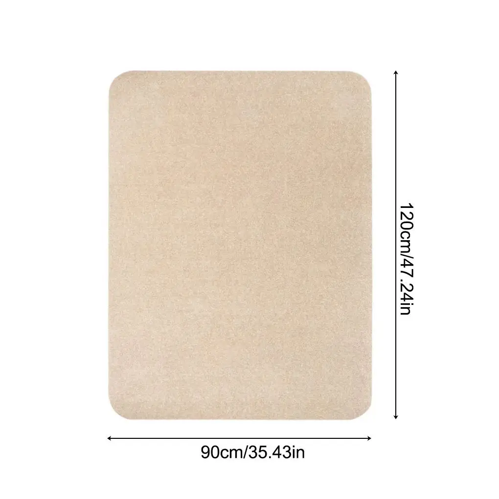 Chair Mat Anti-scratch Anti-slip Swivel Chair Pad Reusable Polyester Floor Carpet for Home Office, White