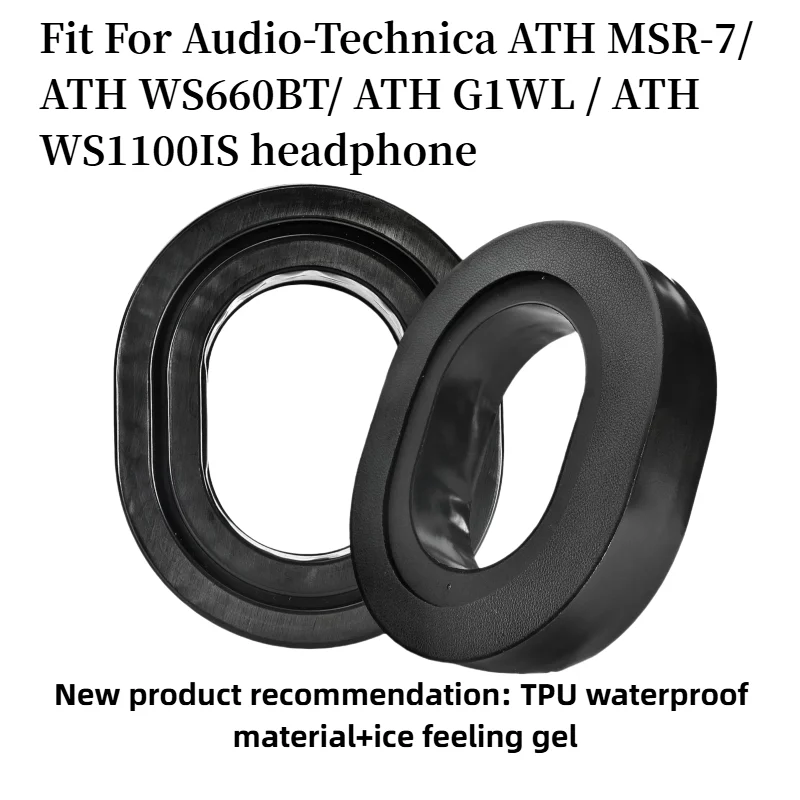 

For Audio-Technica ATH MSR-7/ATH WS660BT/ATH G1WL /ATH WS1100IS headset Cooling Gel Ear Cushion Replacement Memory Foam Pads
