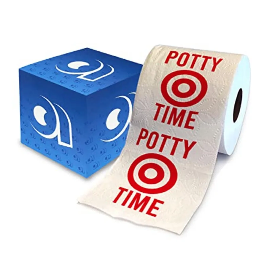

Potty Time Bulls Eye Printed Toilet Paper Gag Gift Funny Toilet Paper Roll for Prank, Surprise, Bathroom Decor, Novelty Gift fo