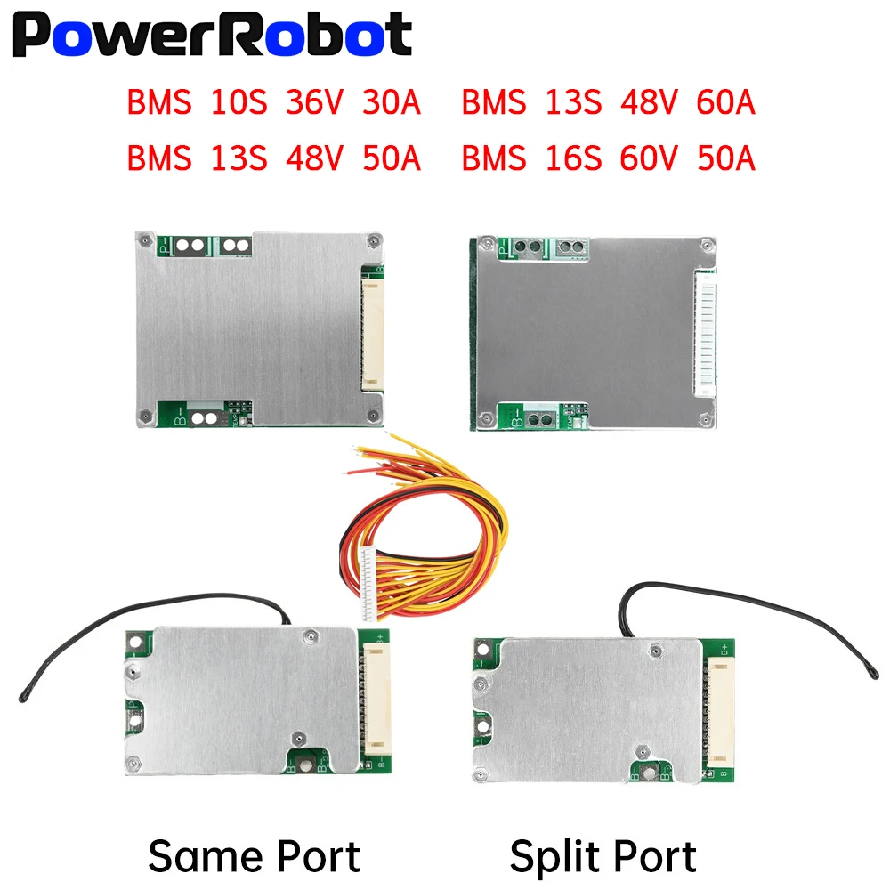

10S 36V 48V 60V 30A 50A 60A Li-ion balance Protection Board lithium Battery Protection Board for Electric Vehicle Equalization