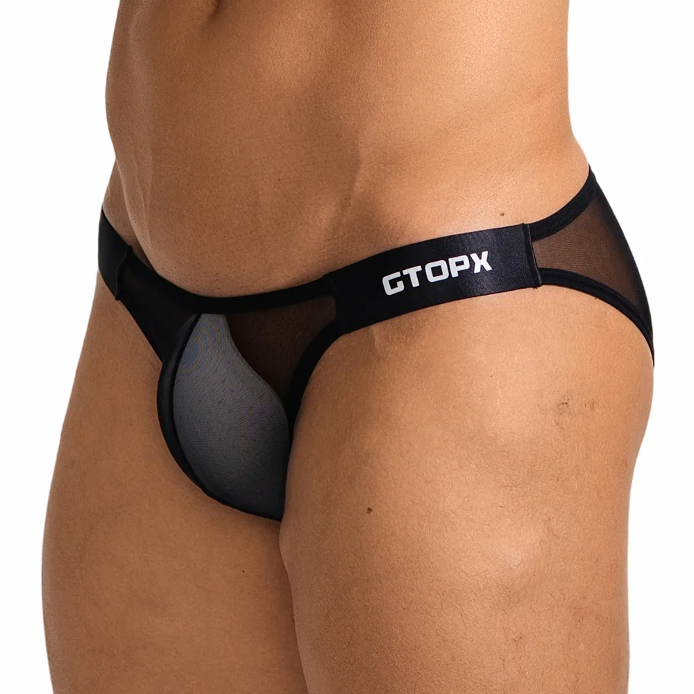 

Сексуальные прозрачные мужские стринги из ледяного шелка с низкой посадкой, дышащее сетчатое нижнее белье с высоким вырезом