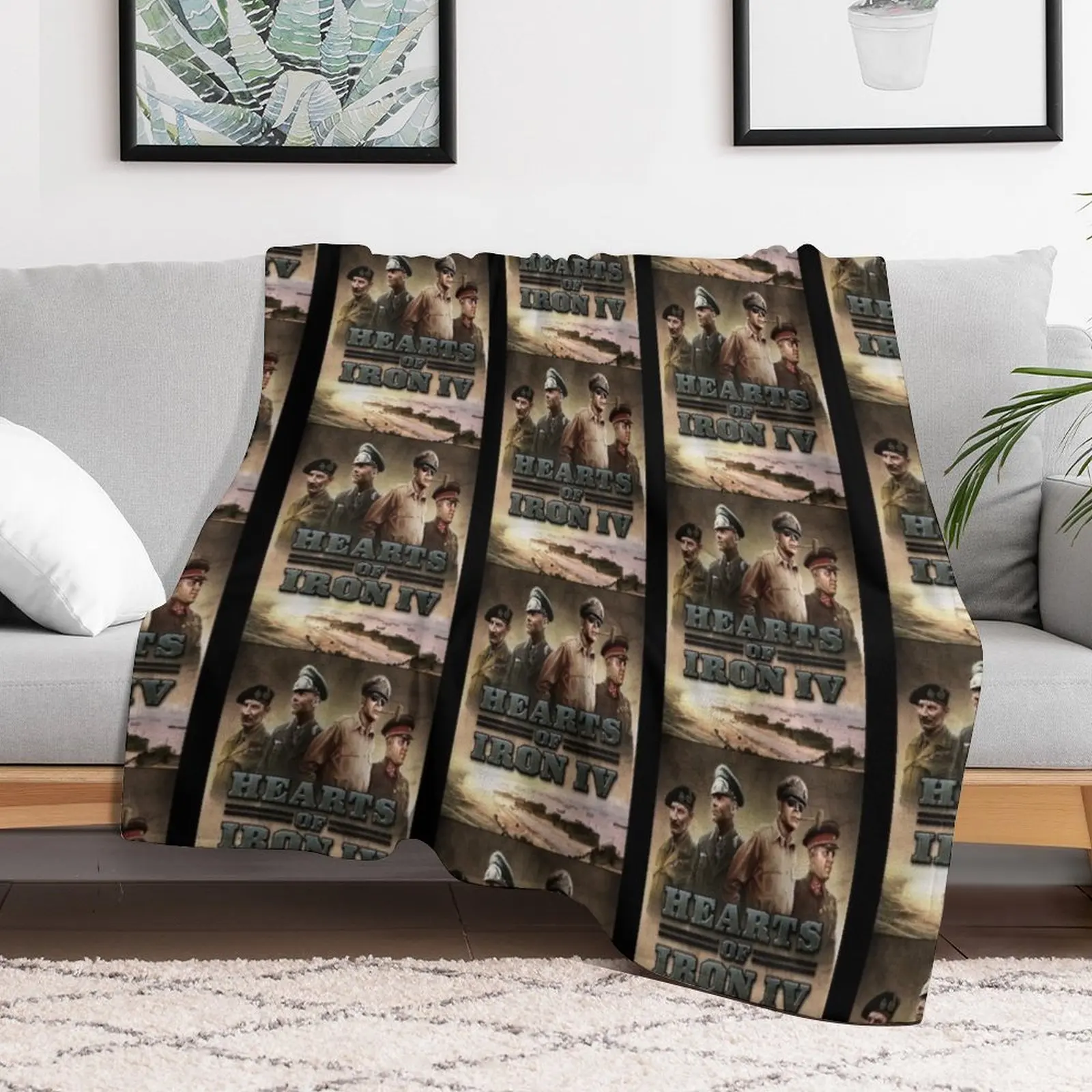 Hearts of iron Throw Blanket Air Conditioner Soft Blanket for Office Home