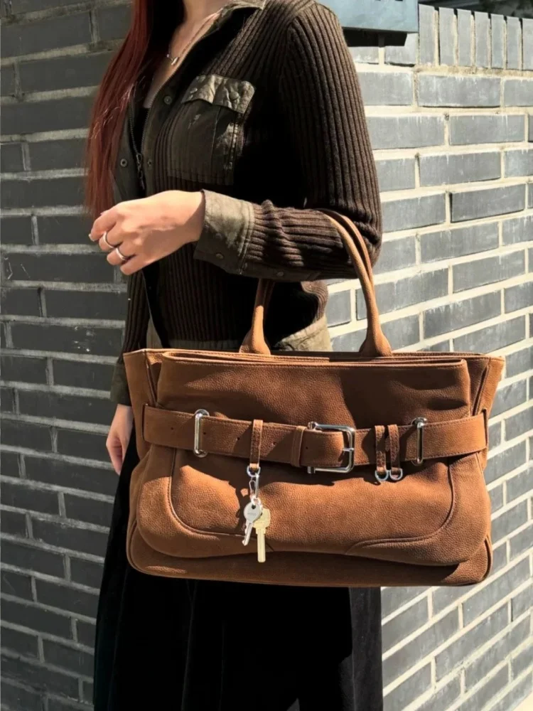 

2025 Retro Bags for Women PU Leather New Shopper Large Capacity Tote Bag Shoulder Bags Trendy High Quality Crossbody Bag Purses
