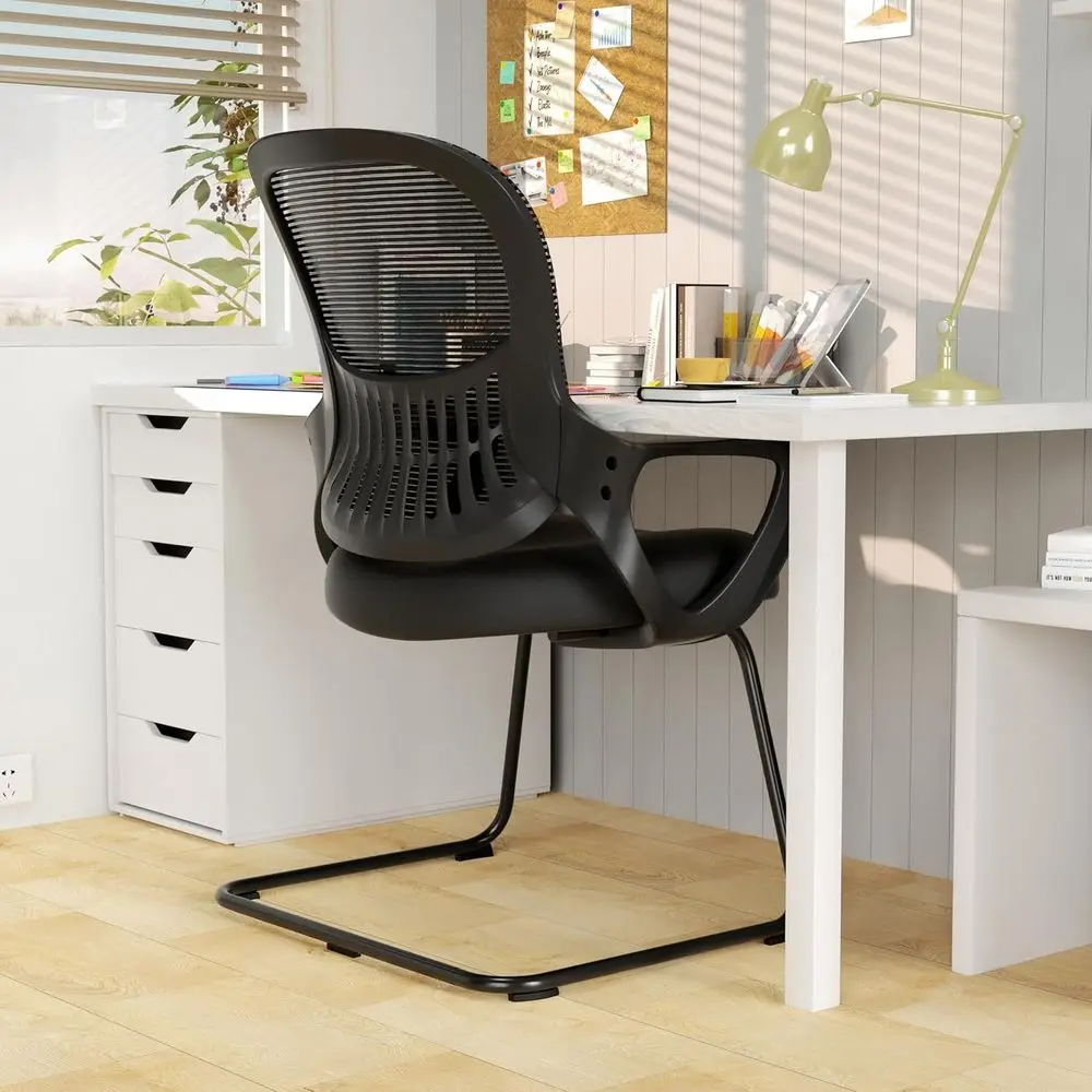 Ergonomic Executive Mesh Computer Chair with Lumbar Support, Sled Base, Conference, Bedroom, Waiting Room, Student | Ergonomic M