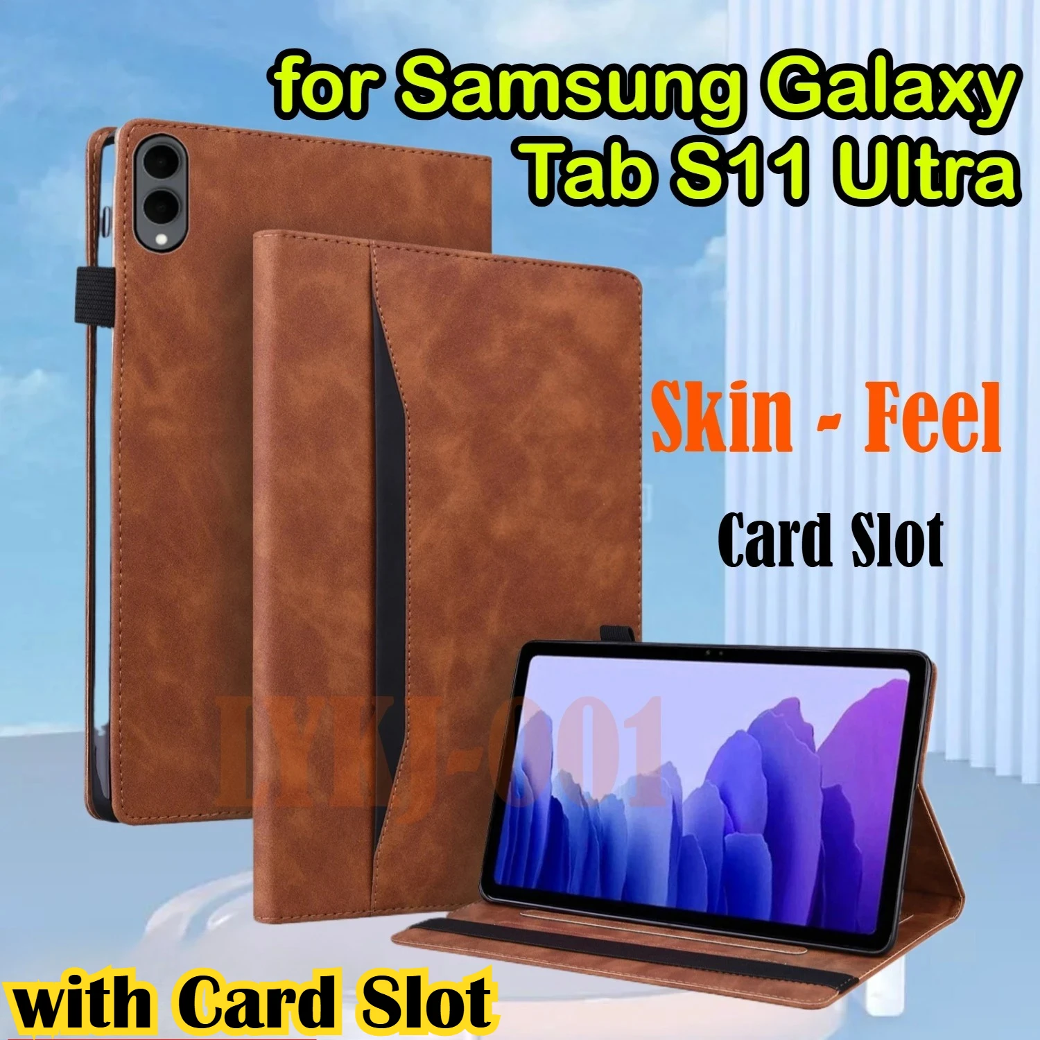 حافظة جلدية PU 2025 لهاتف سامسونج جالاكسي تاب S11 Ultra SM-X930 X936 S10 Lite FE Plus 13.1 14.6 بوصة مع فتحة للبطاقات وحامل لوحي Funda #1