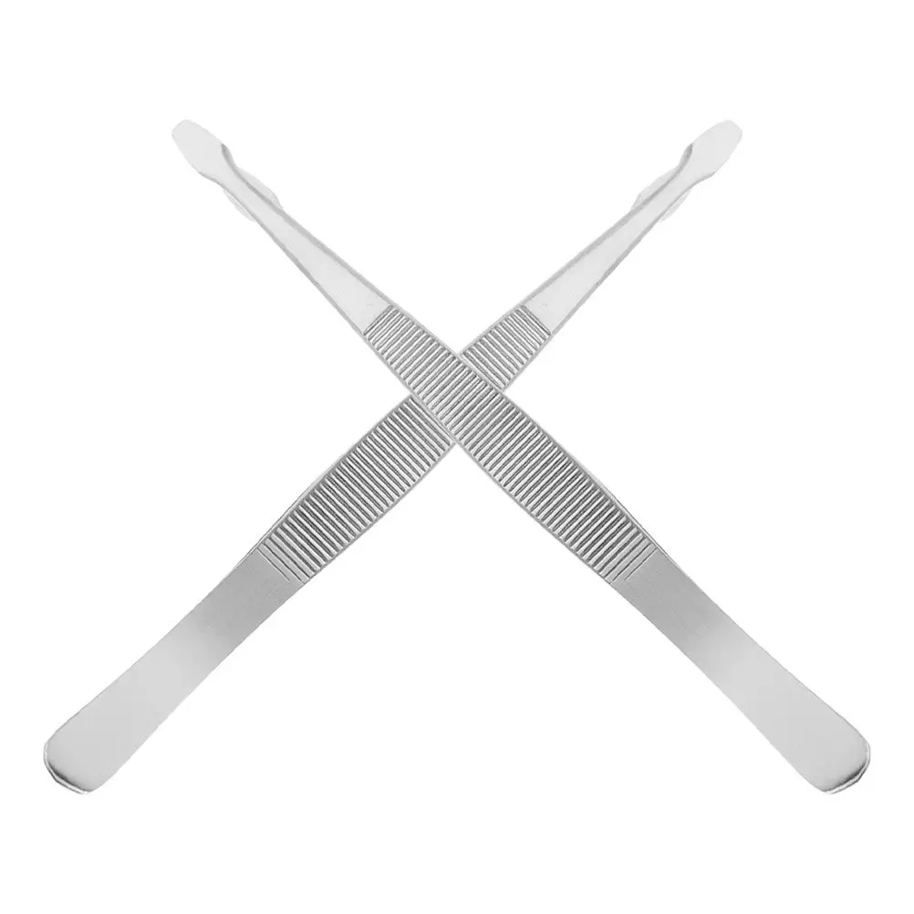 2Pcs Precision Stamp Tweezers Stainless Steel Philately Collecting Tools Anti Static Flat Tip for Delicate Stamp Handling and - view 5