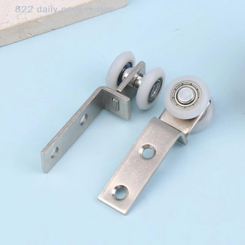 

convenient2pcs Curtain Rails Pulleys Sliding Door Pulley Hanging Track Pulley Block For Sliding Door Cabinets Window Hardware