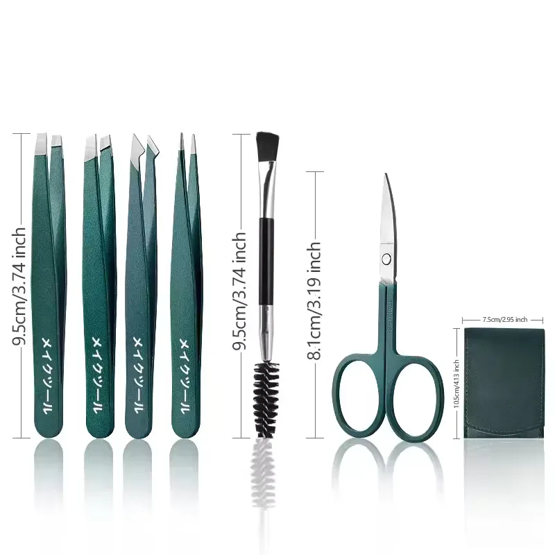 4/6pcs Stainless Steel Tweezer Set Unisex Professional Precision for Facial Hair Eyebrows Ingrown Hair & Splinters Durable & Er