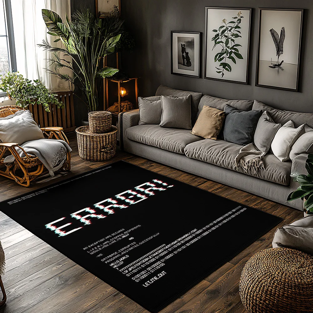 Office Tech Gift Ideas - ERROR 404 Graphic Rug, Tech Humor