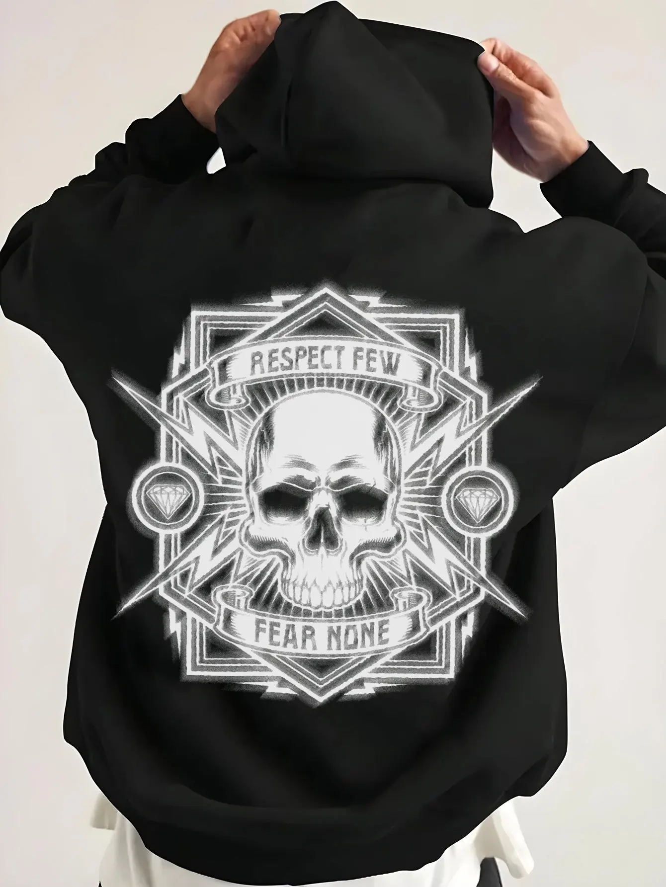 

Skull Graphic Print Autumn and Winter Men's and Women's Hoodies Casual Loose Outdoor Street Sports Training Brand Fashion Trend