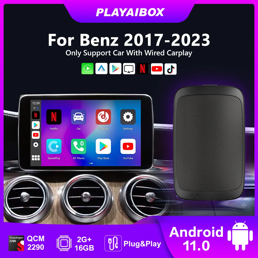 

Play Ai Box Wireless Carplay Android Auto Android 11 For Youtube Netflix For Benz A‑Class Vito CLA‑Class Sprinte Metris Citan