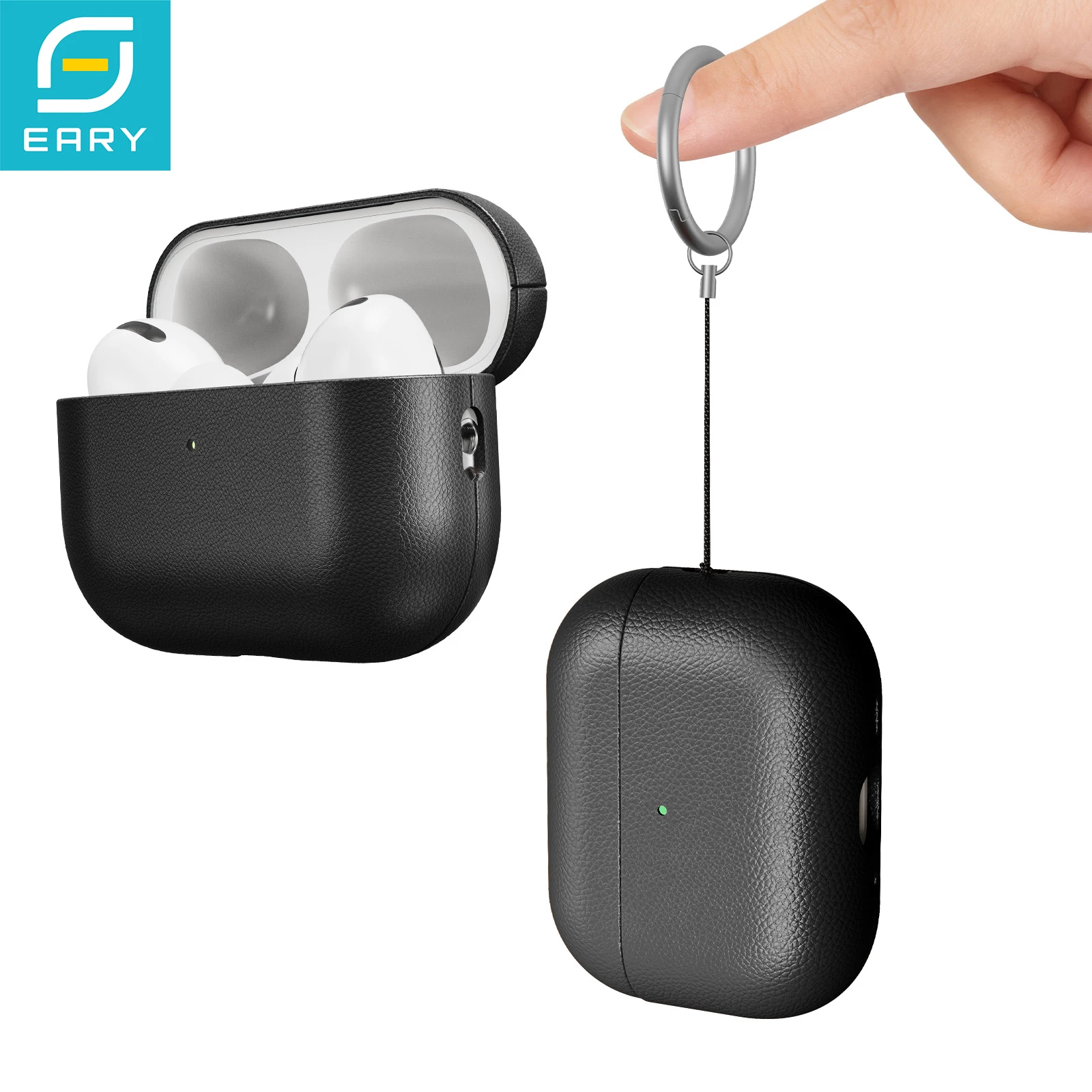 

Чехол Eary для AirPods Pro 3, чехол из натуральной кожи для беспроводной зарядки, прочный чехол для наушников, противоударный защитный чехол с полным покрытием