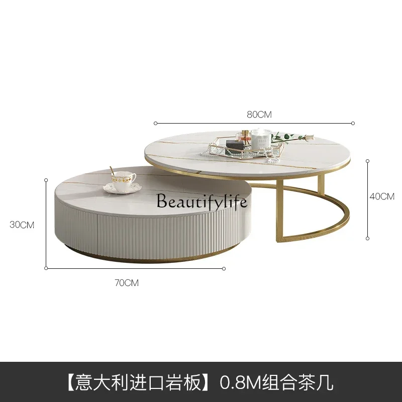 yj58 Combinazione di mobili TV con lastra di roccia di lusso francese leggera e semplice mobile TV in legno massello per soggiorno moderno