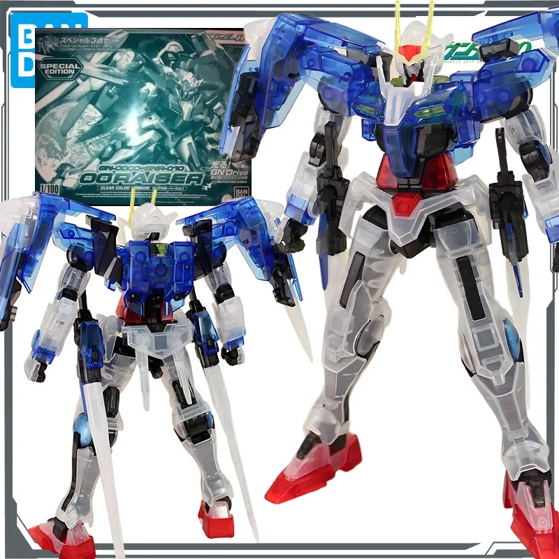 

Bandai Original MODEL KIT GUNDAM Full Mechanics GN-0000+GNR-010 00 1/100 Anime Figure Assembly Model Toys Model Gifts for Boys