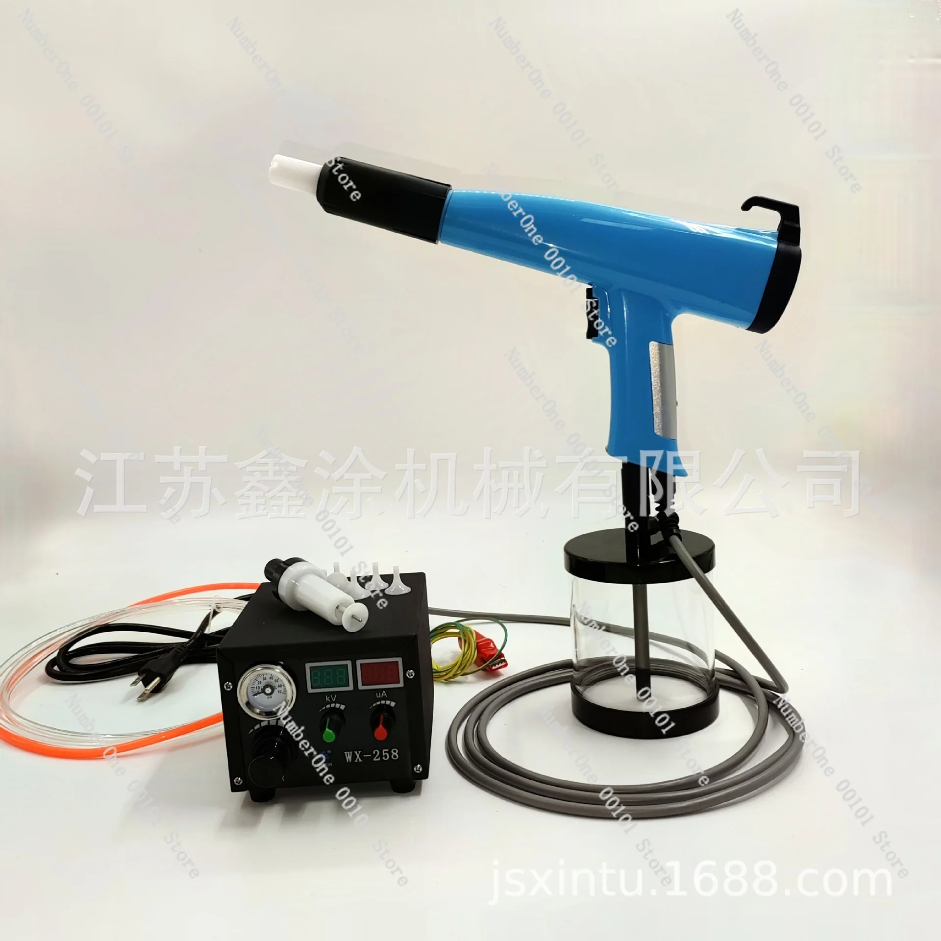 WX-258 Portable Powder Coating Machine Electrostatic Powder Sprayer For Car Wheel Hub Modification Spraying