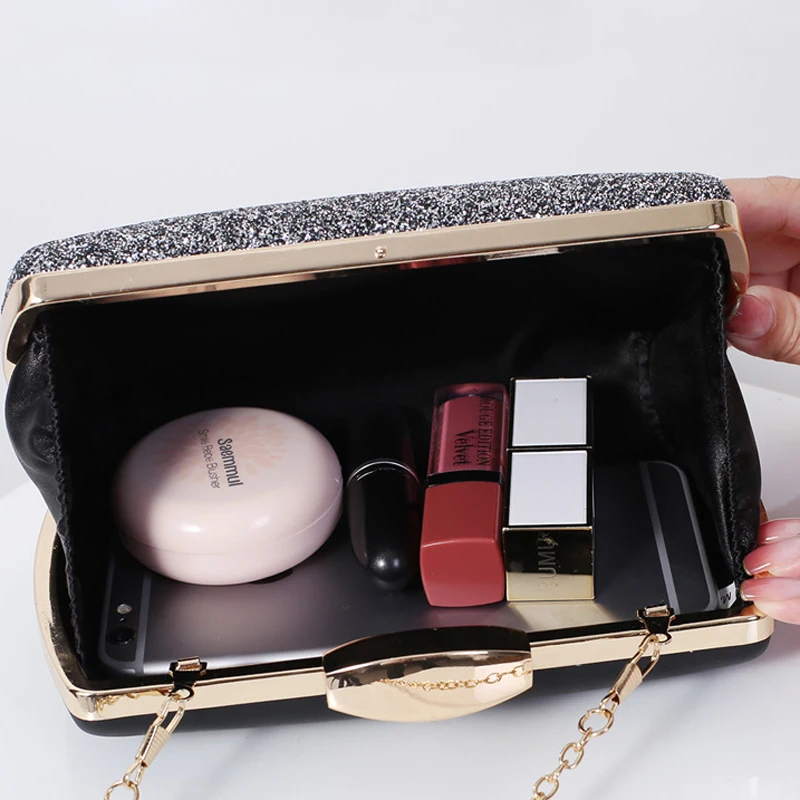 Luxury Women\'s Cross Bag Red Diamond Clutch Designer Handbag Evening Purse Sparkling Crossbody Shoulder Messanger Party Bag 2025