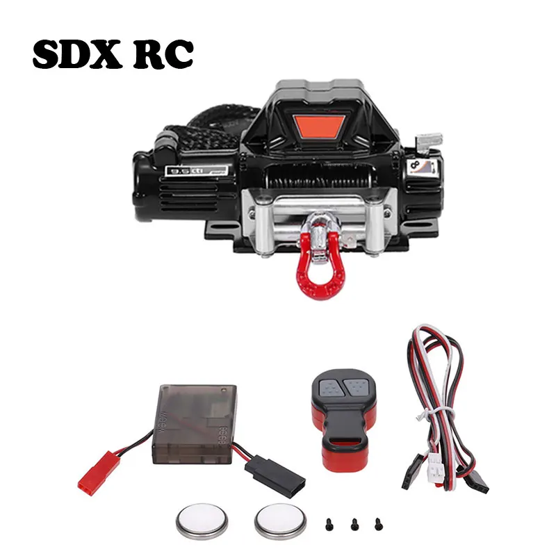 

RC Car Metal Winch Wireless Remote Controller System for 1:10 RC Crawler Car Axial SCX10 90046 TRX-4 Redcat