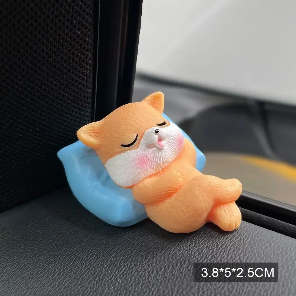 

Sleeping Animals Car Mini Ornament Resin Home Decoration Dashboard Decoration Pig Rabbit Dog Cartoon Miniatures Figurines