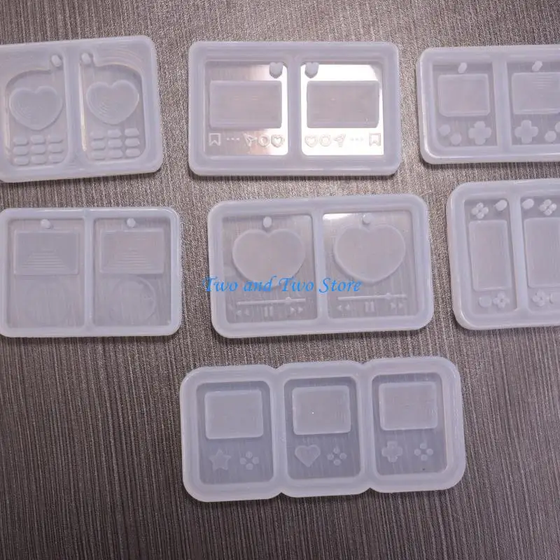 HX6F Mirror Epoxy Mould Earring Pendant Mold Resin Casting Shaker Molds