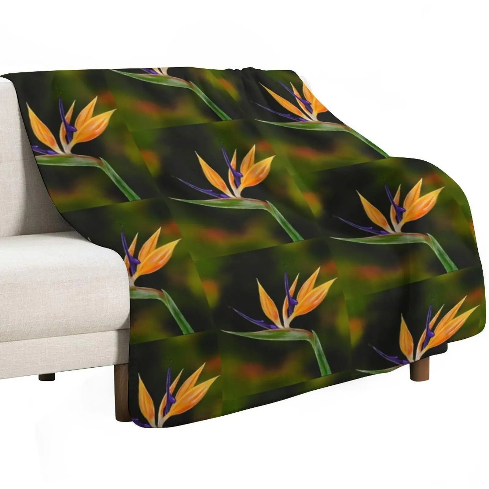 Bird of Paradise Throw Blanket Decorative Soft Throw Blanket for Couch Sofa