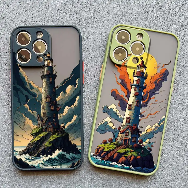 Чехол для телефона с абстрактным изображением маяков для iPhone 16 11 12 13 14 15 Pro Max Mini XS XR X 7 8 14 15 Plus SE 2020, противоударный чехол-накладка