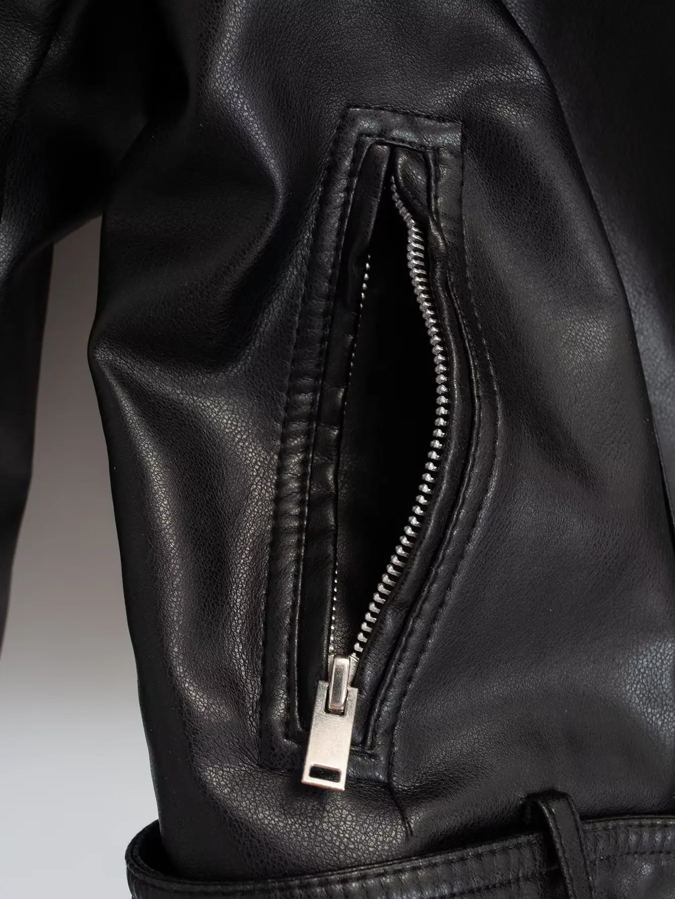 Nieuwe Collectie 2022 Herfst Winter Pu Faux Lederen Jassen Vrouwen Lange Mouw Rits Slanke Motor Biker Leren Jas Vrouwelijke Uitloper top